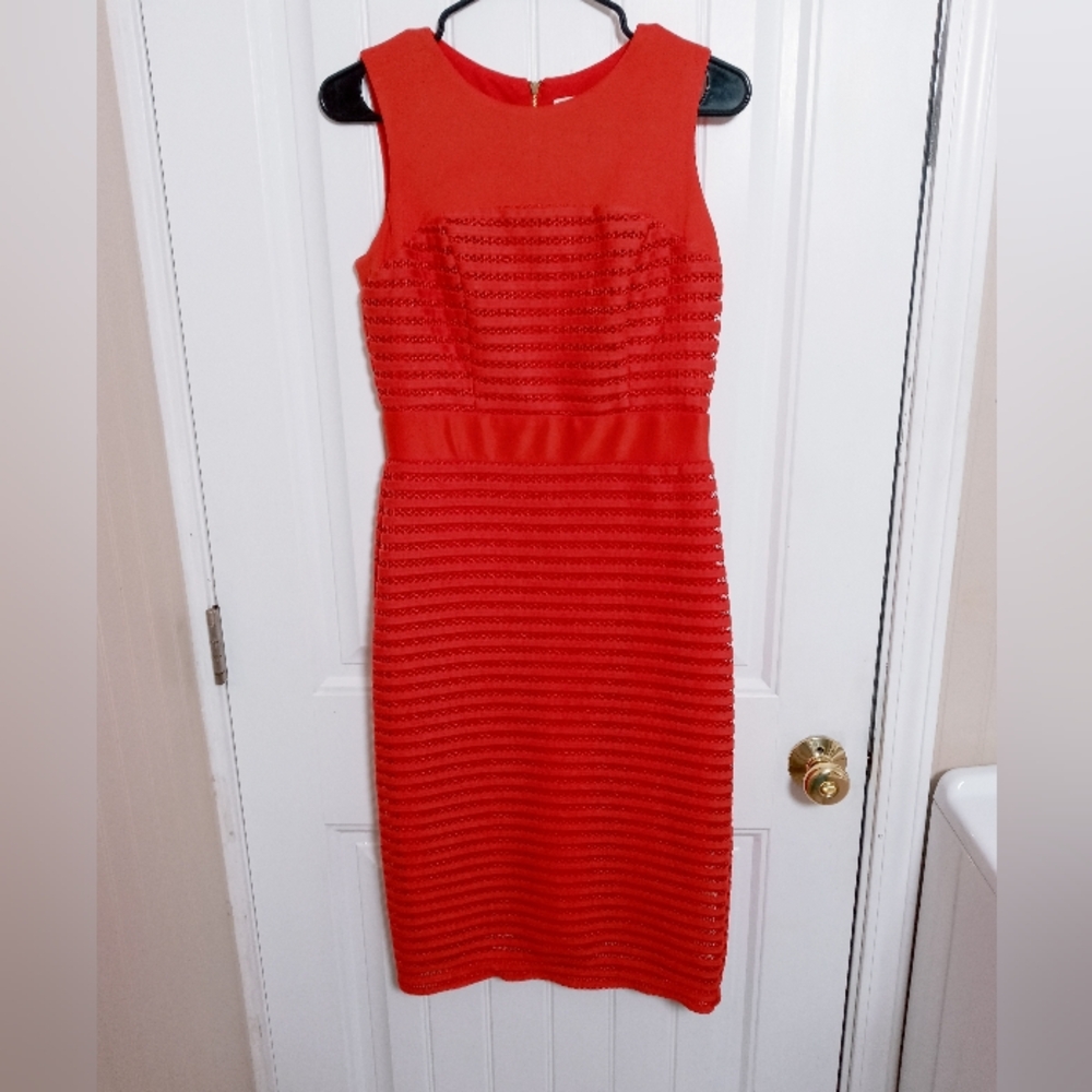 Julian Taylor Red Midi Dress
